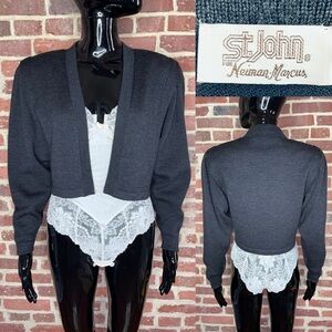 Vintage 1980s St. John for Neiman Marcus Cropped Jacket in Size 4